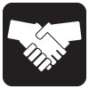 black and white pictograph representing park partners