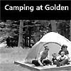 A family in their tent in one of the five sites within the Golden Gate National Parks where you can camp.