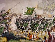 The French military's Irish Brigade at the Battle of Fontenoy in 1745.