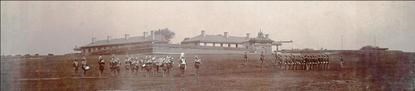 undefThe 12th Infantry band in 1896 in front of Fort Jay. ined