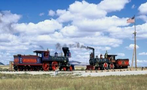 Locomotives at Last Spike Site Locomotives at Last Spike Site