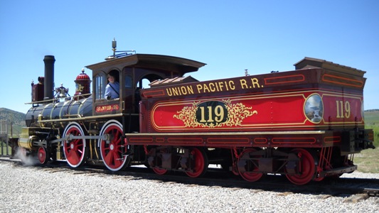 Volunteer on Locomotive