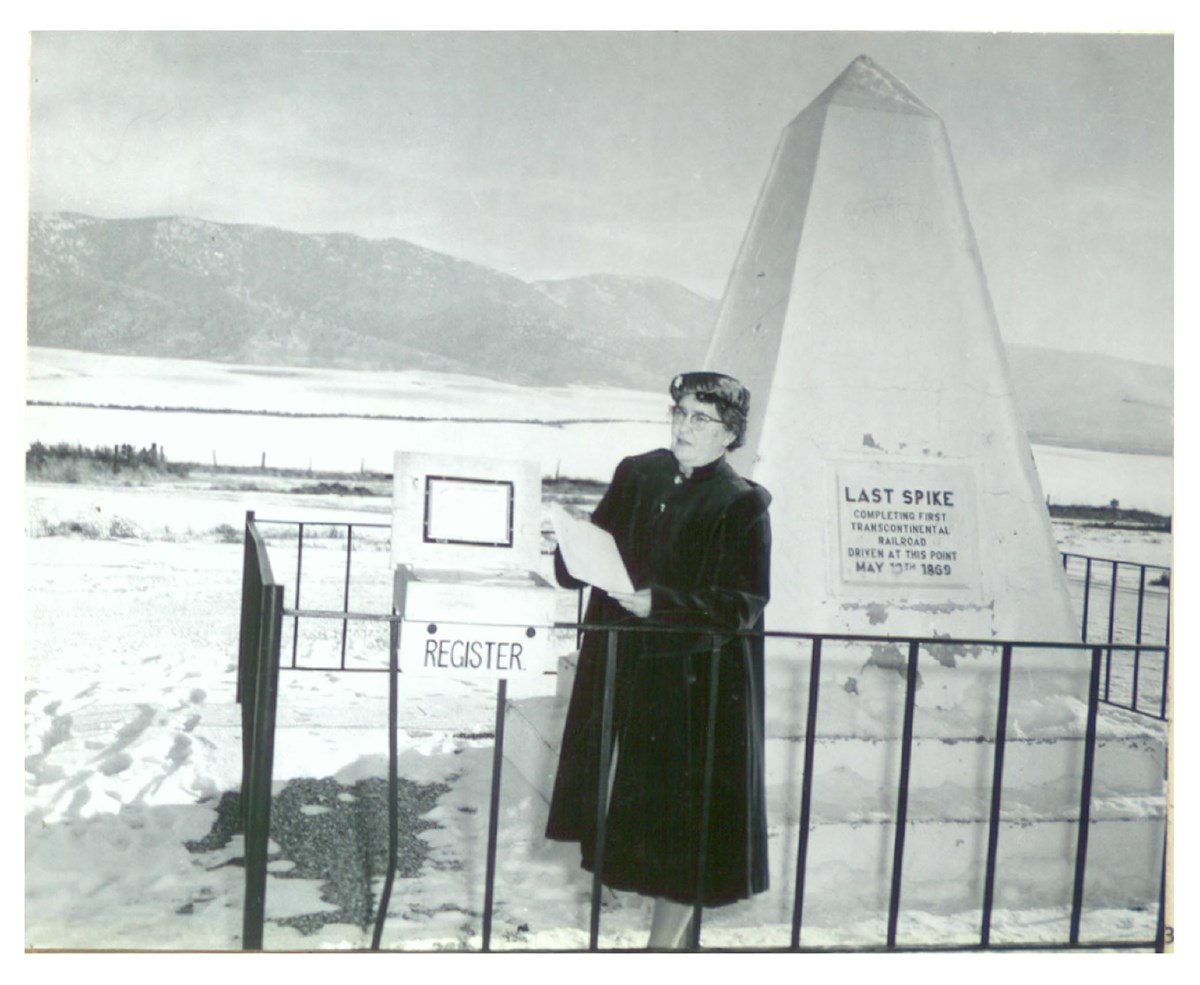Bernice Gibbs Anderson campaigning for Golden Spike National Monument