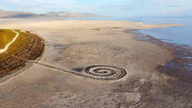 The jetty in the Great Salt Lake.