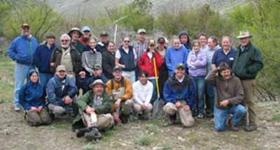 A group of students and GNBP staff worked to introduce Bonneville cutthroat trout to Snake Creek.