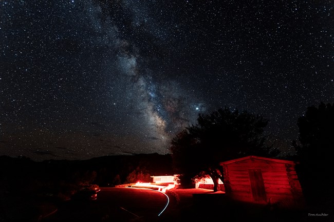 Milky Way over Rhodes Cabin and LCVC