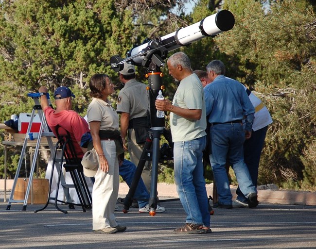 Volunteers at the astronomy festival