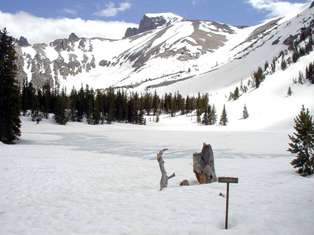 Stella Lake in snow