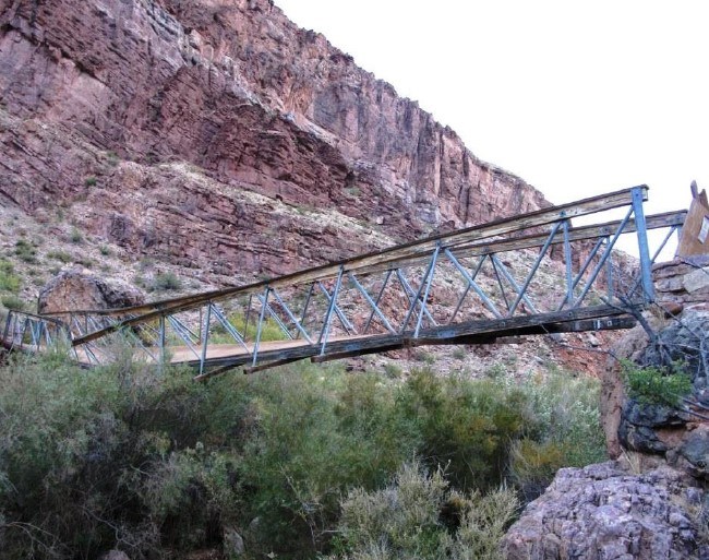 Ribbon Falls Bridge is currently closed due to structural damage.