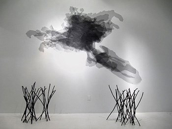 Plume; mixed media sculpture by Loren Schwerd