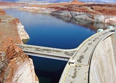 Lake Powell behind Glen Canyon Dam.