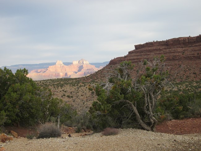 A view of mining ruins from Horseshoe Mesa.