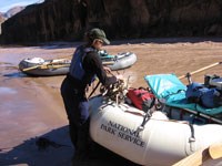 rigging driftwood to the boat