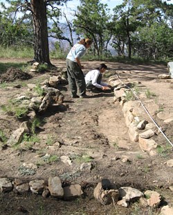 Transept Ruin, the remains of a two-room house, approximately 900 years old.