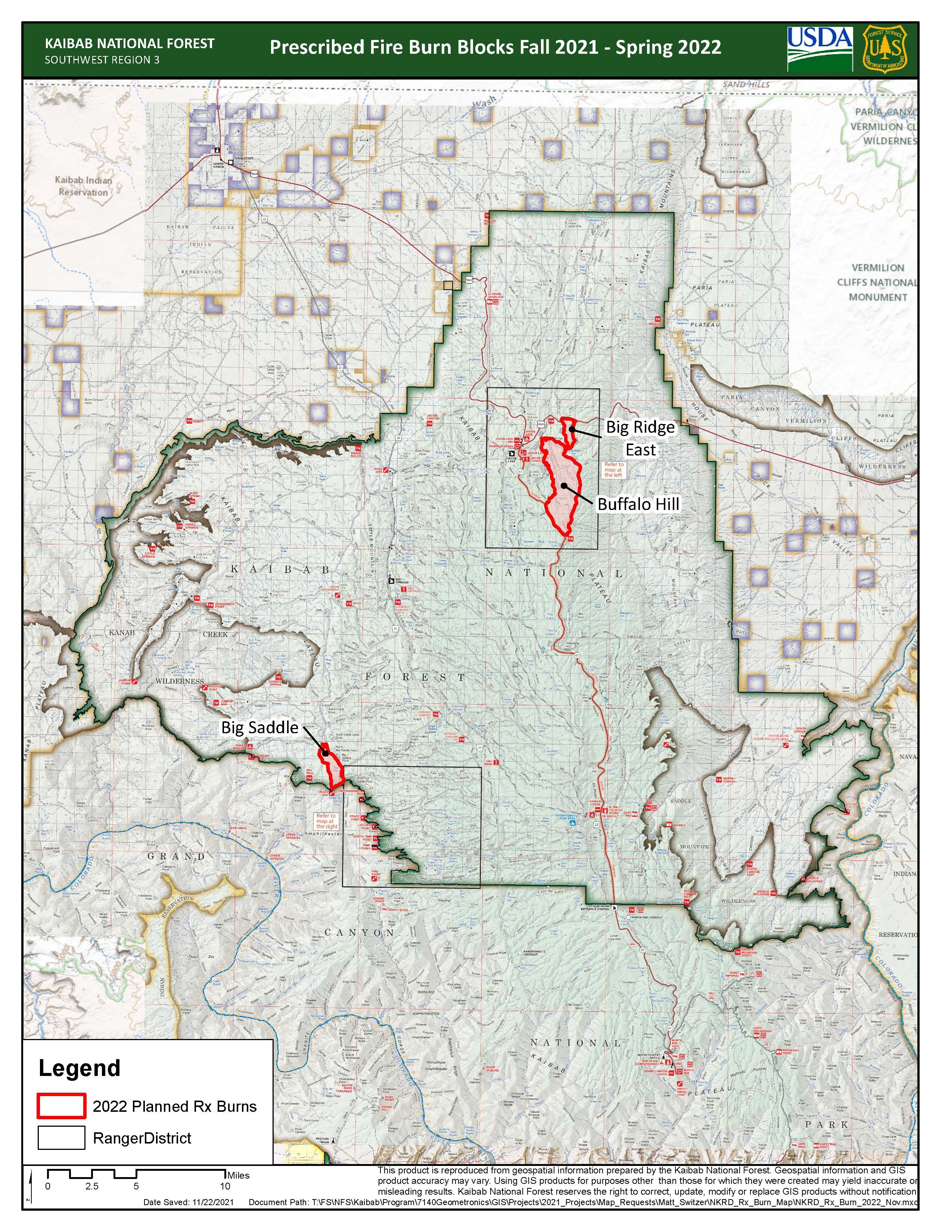 Prescribed Burns to Occur on North Kaibab Ranger District and North Rim 