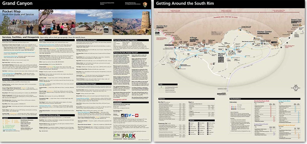 South Rim Shuttle Bus Routes: Winter 2017 - 2018 - Grand Canyon