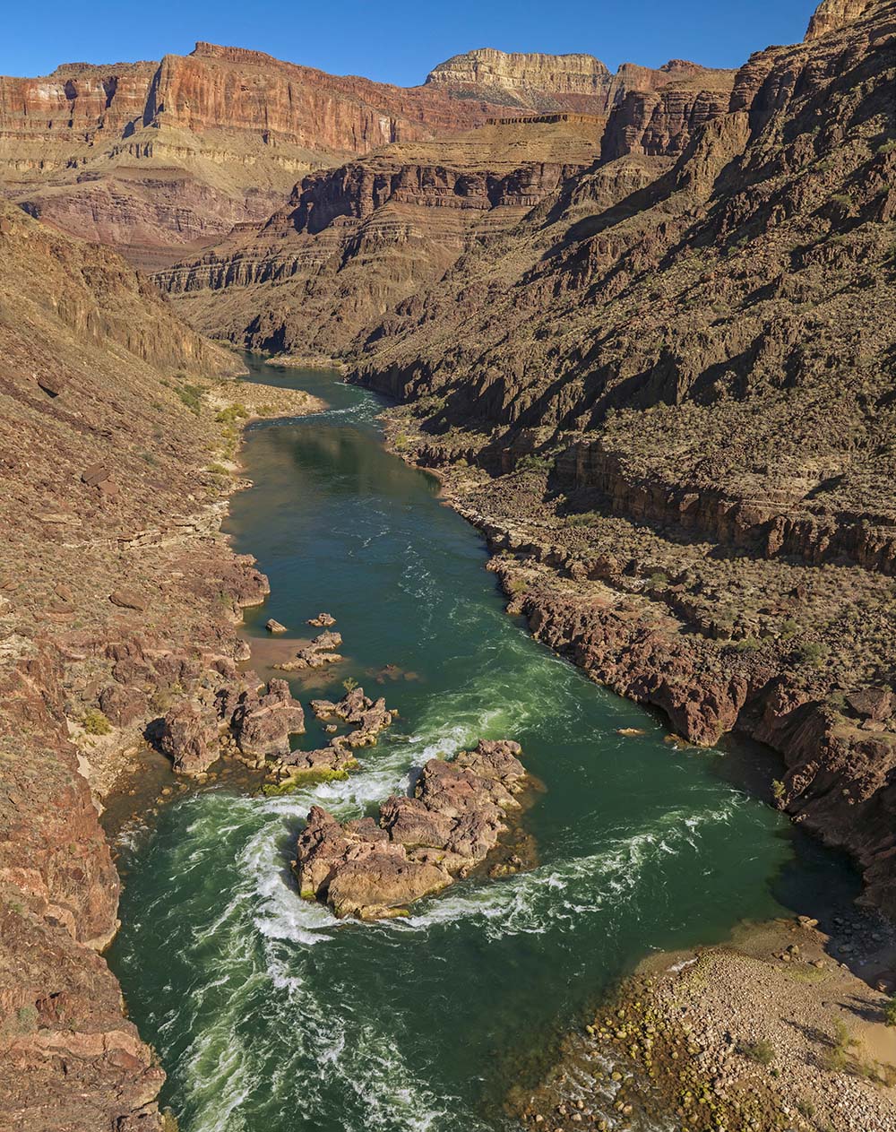 Bedrock rapid as seen from above