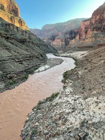 Fossil Rapid on the Colorado River-August 2024 The Colorado River near Fossil Rapid