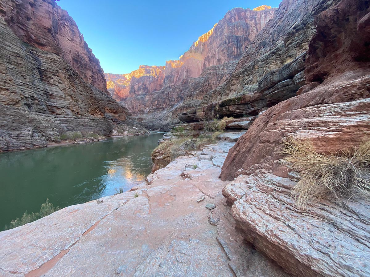Ledges Camp A terraced stone camp adjacent to the Colorado River