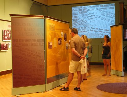 Visitors enjoy the CCC exhibit at Kolb Studio