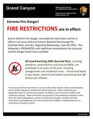 wood-charcoal fire restriction