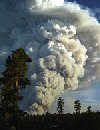 distant smoke column