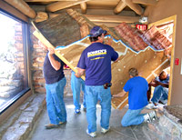 moving the geologic column into the observation station