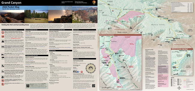 Overview of North Rim pocket map. Link opens to an accessible PDF.