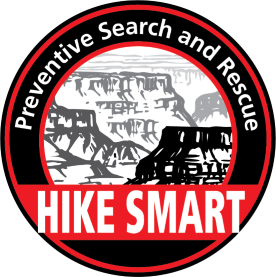 The Preventive Search and Rescue logo with the words 'Hike Smart'