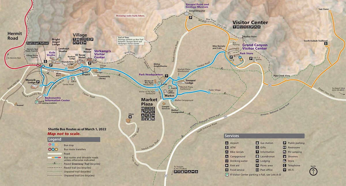 Grand Canyon Lodging Map Lodging - Grand Canyon National Park (U.s. National Park Service)