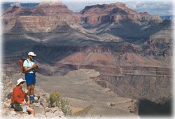 day hikers at Grand Canyon