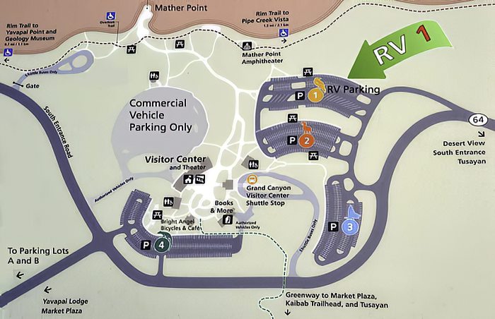 Parking South Rim Visitor Center And Village Grand Canyon National Park U S National Park Service