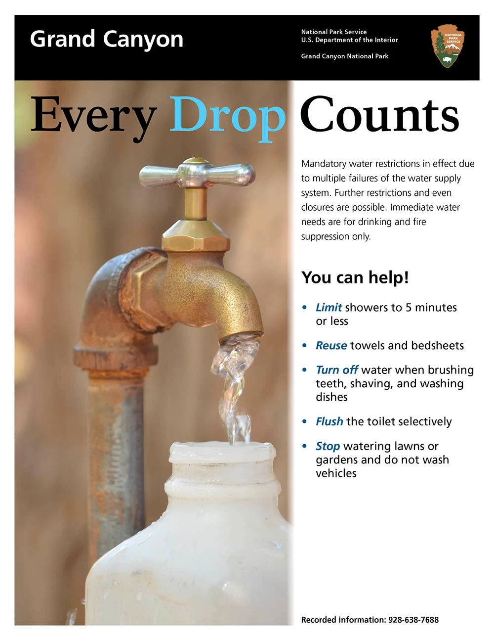 Spring For Rim Lock Current Water Restrictions FAQ - Grand Canyon National Park (U.S ...