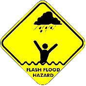 flash flood warning sign