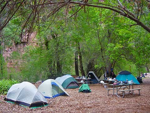 Campsite in Havasupai Campground