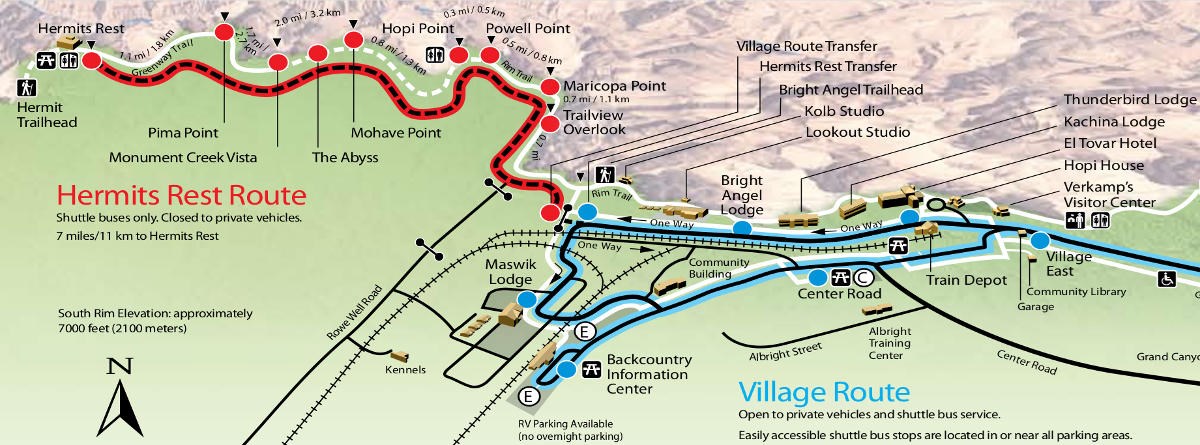 The Scenic And Historic Hermit Road Grand Canyon National Park U S National Park Service