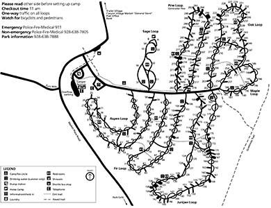Mather Campground site and loop map - low resolution thumbnail