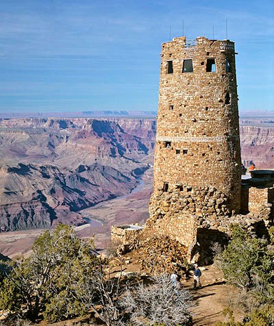 Desert View Watchtower with Colorado River beyond