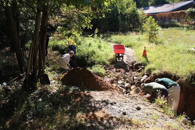 a picture of the Volunteer trail crew working on a trail