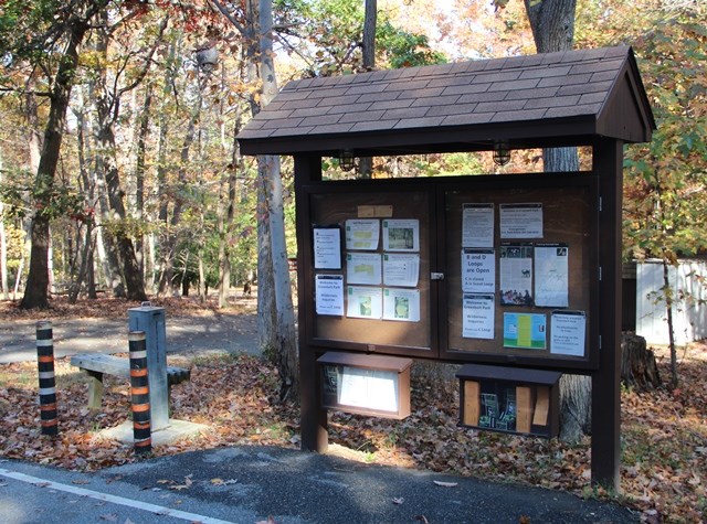 a picture of the Greenbelt campground bulletin board a picture of the Greenbelt campground bulletin board