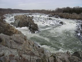 The falls during the winter of 2009