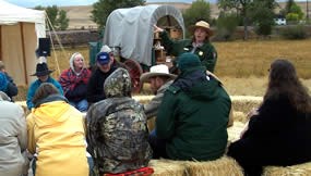 Park ranger presenting interpretive program.