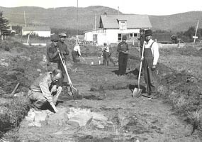 1936 Excavations by the MHS and WPA at the NWC depot on Grand Portage Bay. 1936 Excavations by the MHS and WPA at the NWC depot on Grand Portage Bay.