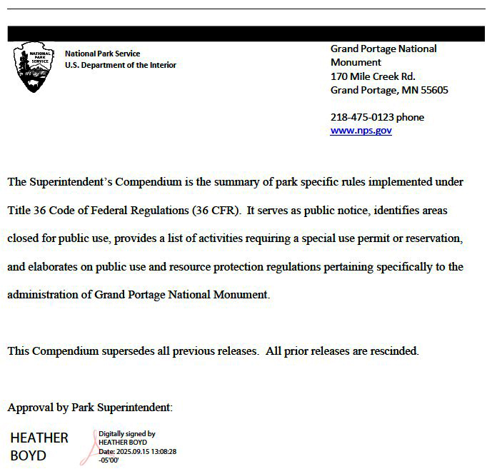 Superintendent's Compendium  signature panel 2025-09-15