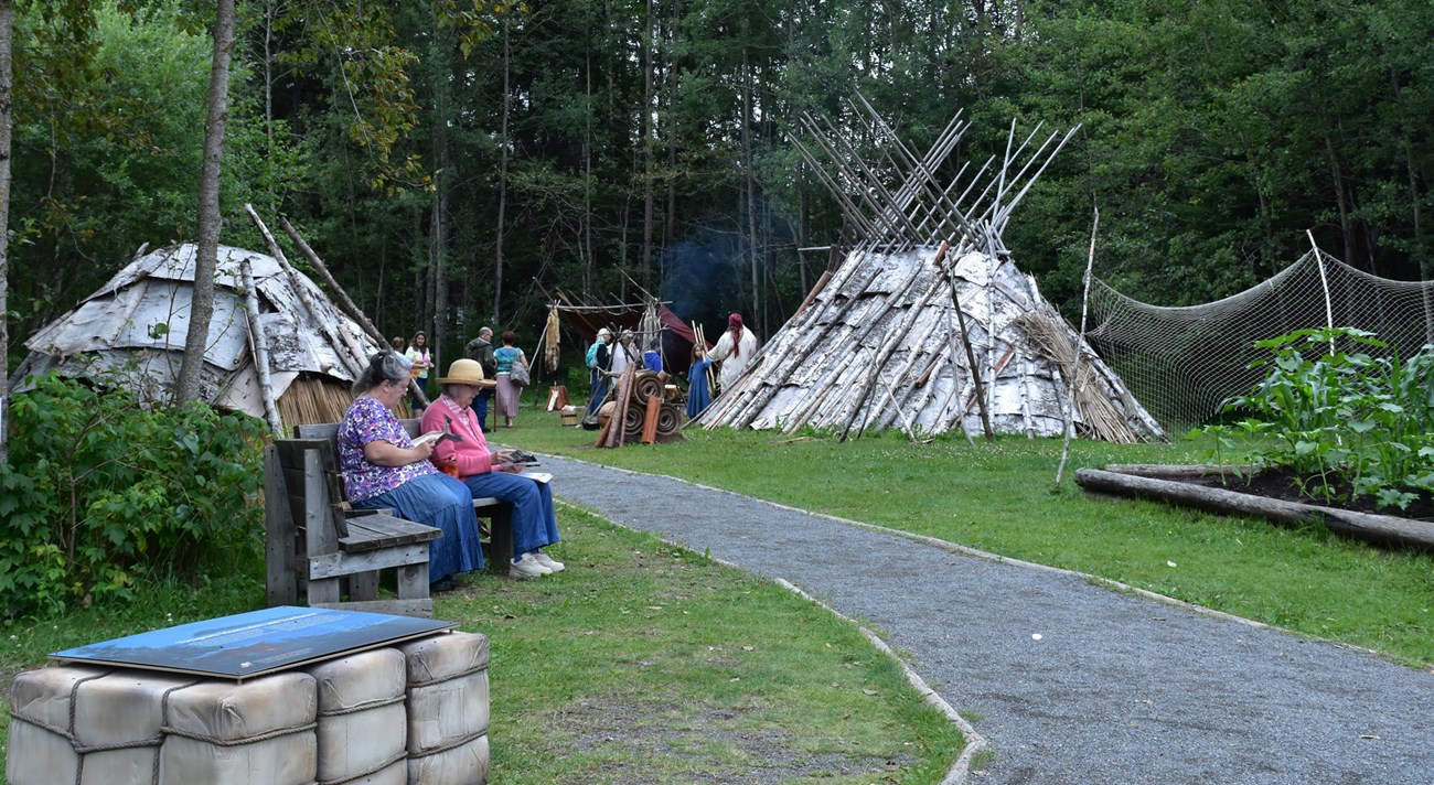 Visitors to Anishinaabe Oodena