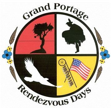 Red, black, yellow, and white logo showing a silhouette of an eagle, dancer, tree, and flag.