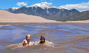 Two Children in Medano Creek