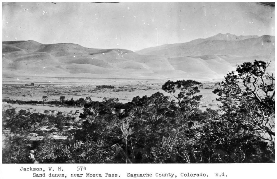 Photograph of Great Sand Dunes in 1873