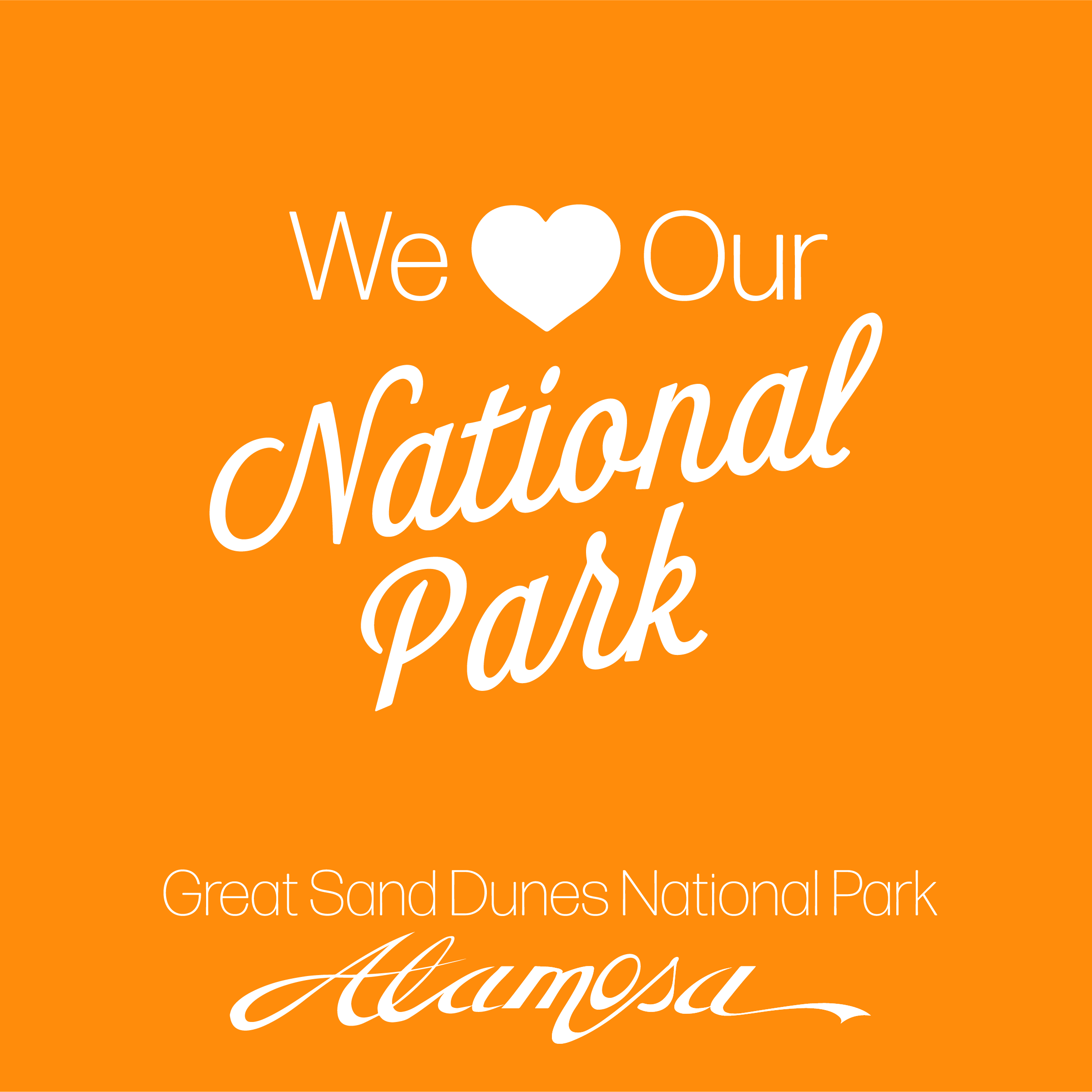 Alamosa's We love our National Parks logo