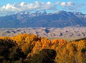 Dunefield and Sangre de Cristo Mountains, Autumn Dunefield and Sangre de Cristo Mountains, Autumn